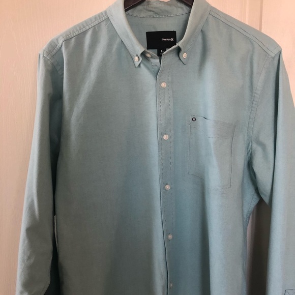 Hurley Long Sleeve Button Front Shirt large - Picture 2 of 6